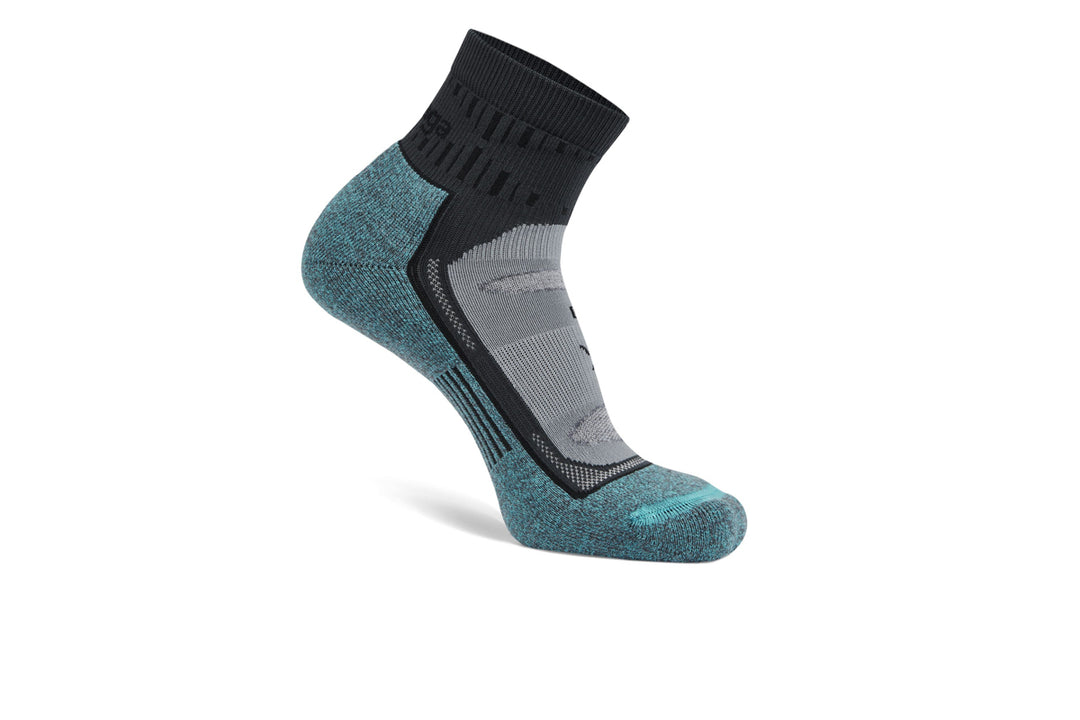 Balega Blister Resist Quarter Grey/Blue #color_blue-turquoise