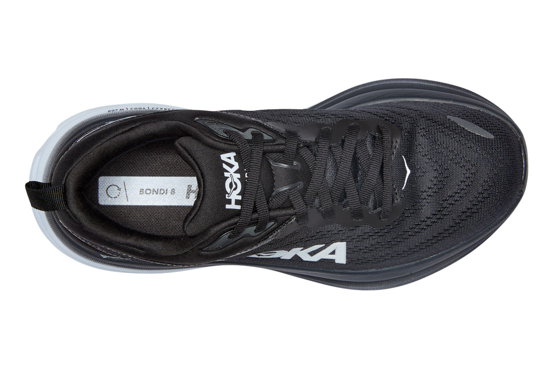 Hoka Bondi 8 B Black/White Womens #color_black-multi-whites