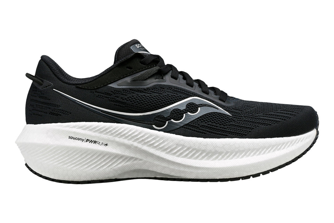 Saucony Triumph 21 D Black/White Womens #color_black-multi-whites