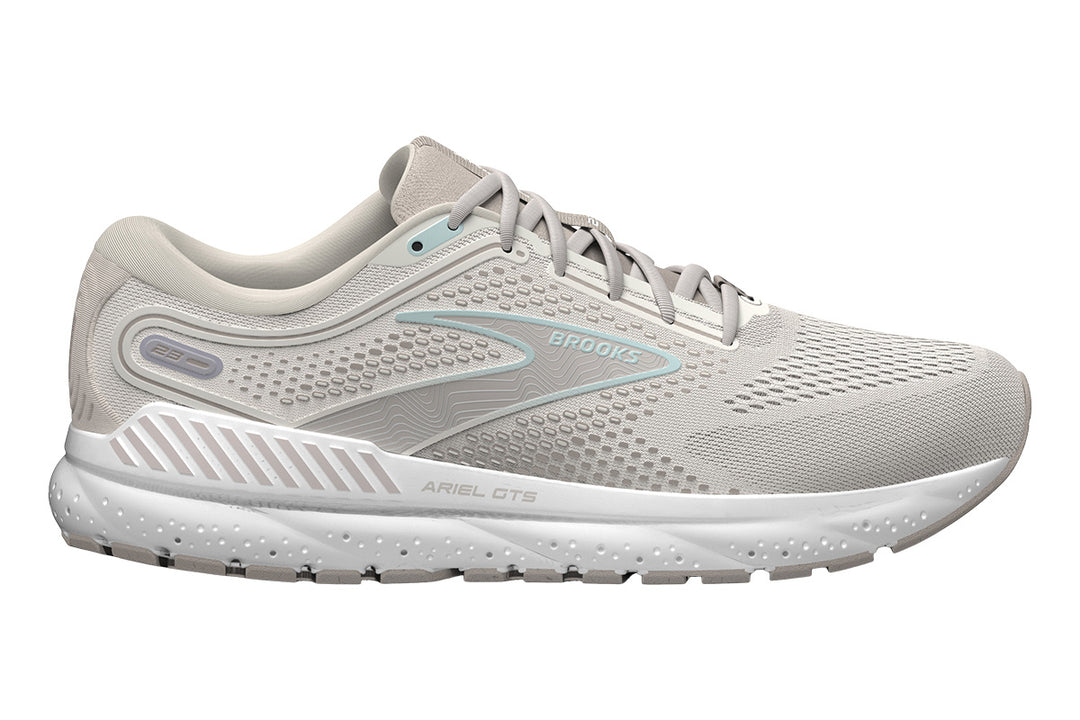 Brooks Ariel GTS 23 D Chateau Grey/White Sand Womens #color_white