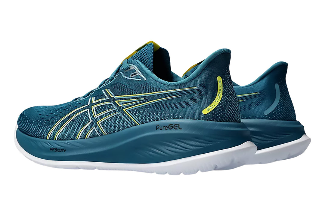 Asics Gel-Cumulus 26 D Evening Teal/Bright Yellow Mens #color_blue