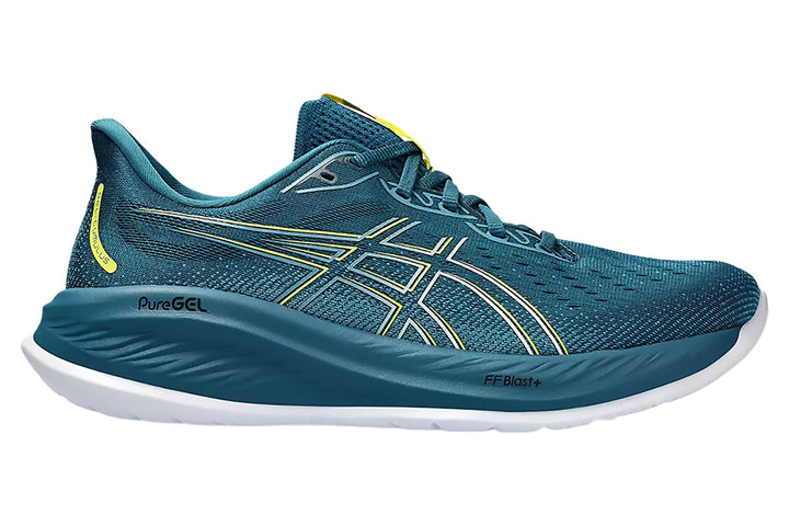 Asics Gel-Cumulus 26 D Evening Teal/Bright Yellow Mens #color_blue