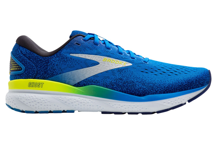 Brooks Ghost 16 D Electric Blue/Navy/Lemon Mens #color_blue-multi-yellows