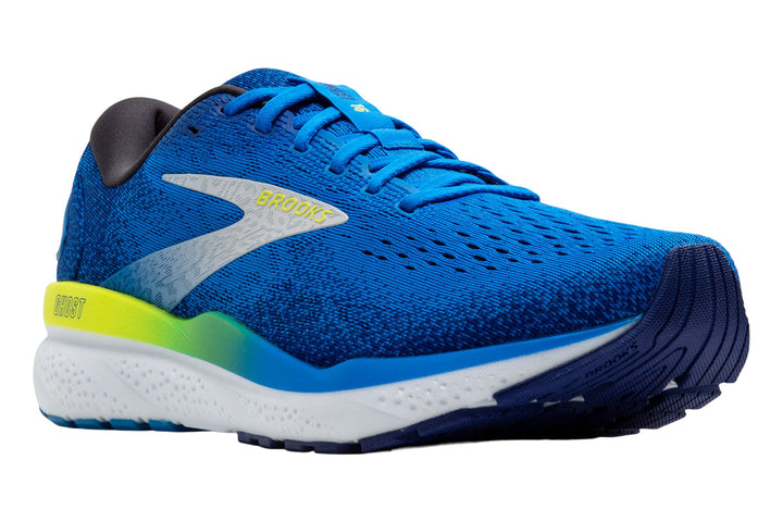 Brooks Ghost 16 D Electric Blue/Navy/Lemon Mens #color_blue-multi-yellows