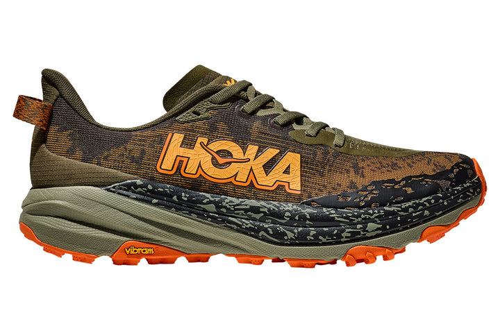 Hoka Speedgoat 6 2E Antique Olive/Squash Mens #color_brown-multi-black