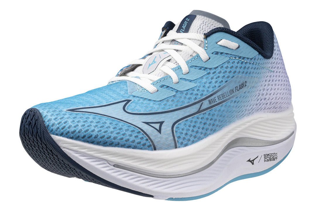 Mizuno Wave Rebellion Flash 2 B River Blue/Blue Wing Teal/White Womens #color_white-multi-blues