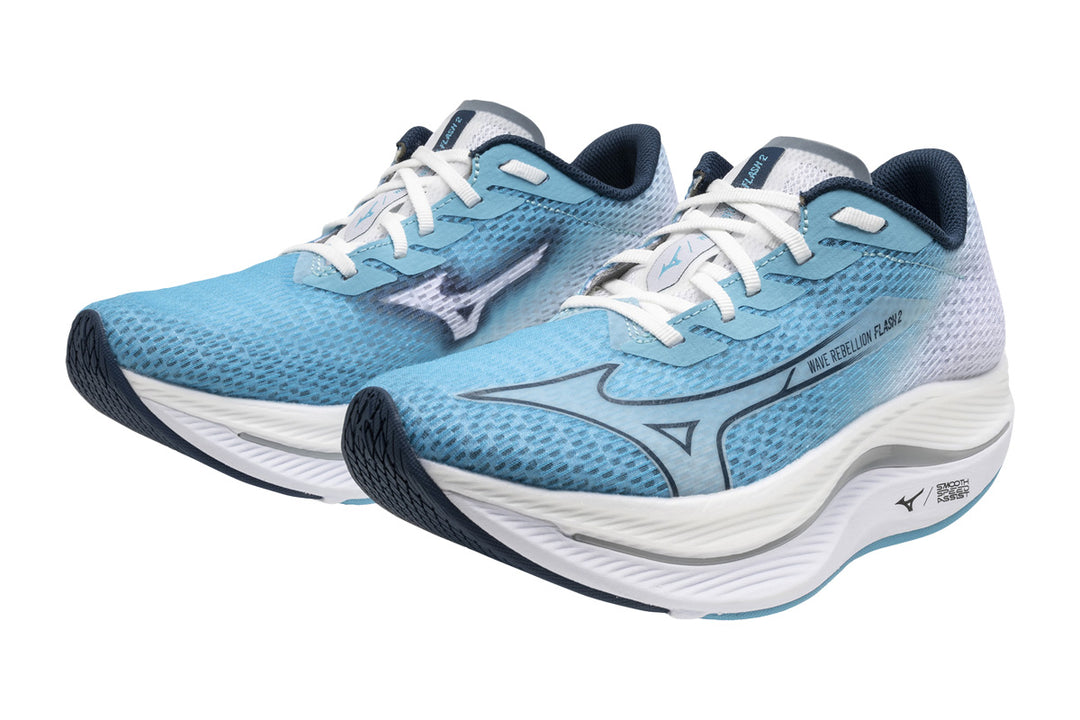 Mizuno Wave Rebellion Flash 2 B River Blue/Blue Wing Teal/White Womens #color_white-multi-blues