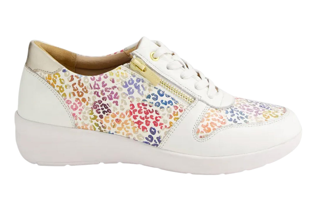 Ziera Newton W Off White-White Leopard Womens #color_prints-animal