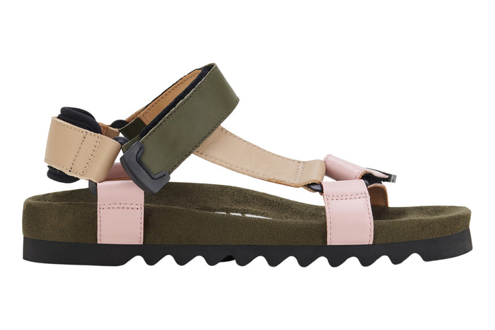 Rollie Nation Sandal Tooth Wedge Blush Camo Womens #color_green-multi