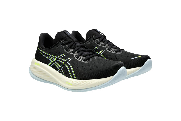 Asics Gel-Cumulus 26 2E Black/Safety Yellow Mens #color_black-multi-whites