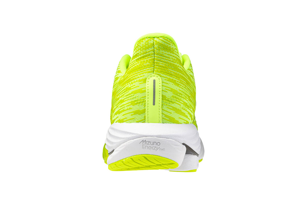 Mizuno Wave Rider 28 D Neo Lime/Black/Acid Lime Mens #color_yellow-flouro-yellow