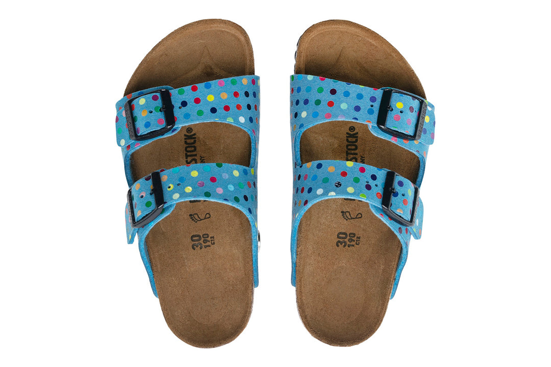 Birkenstock Arizona N Digital Dots Sky Blue Synthetic Unisex #color_prints-shapes