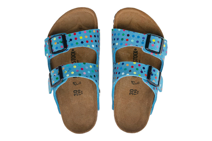 Birkenstock Arizona N Digital Dots Sky Blue Synthetic Unisex #color_prints-shapes