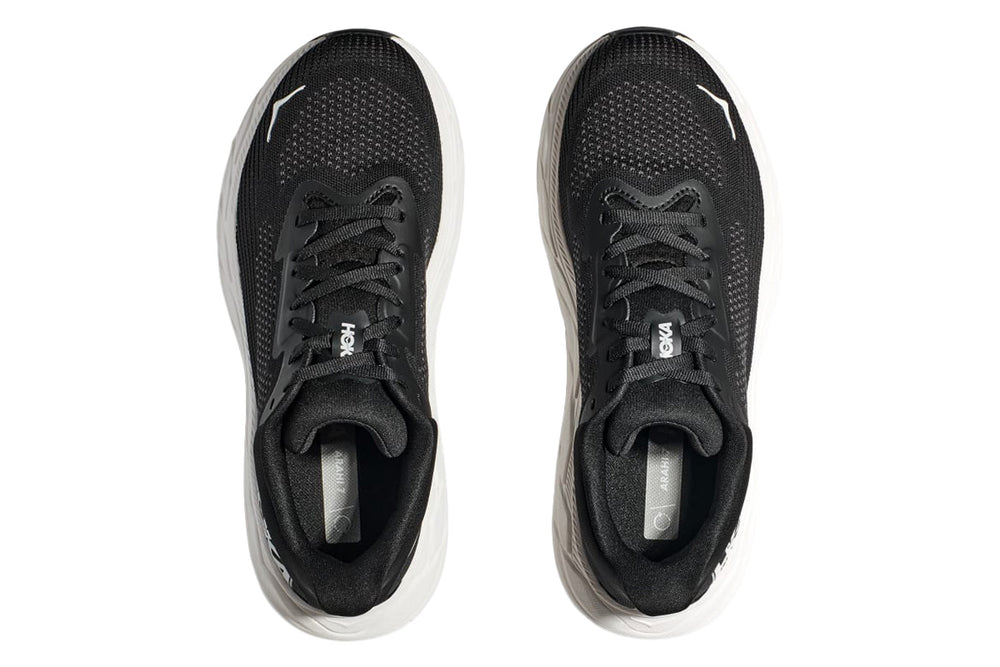 Hoka Arahi 7 2E Black/White Mens #color_black-multi-whites