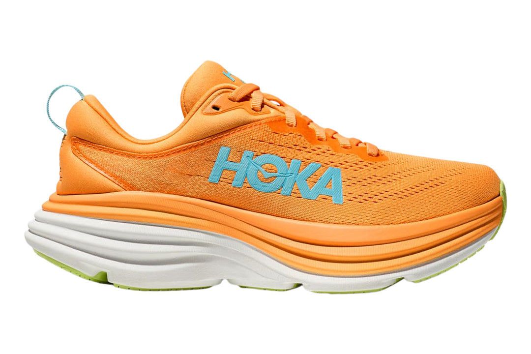 Hoka Bondi 8 B Solar Flare/Lettuce Womens #color_orange