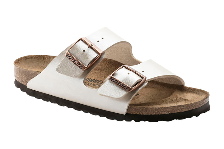 Birkenstock Arizona R Graceful Pearl White Womens #color_metallic-pearl