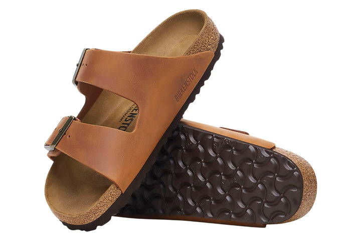 Birkenstock Arizona R Cognac Oiled Leather Unisex #color_brown