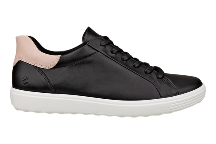 Ecco Soft 7 Black/Rose Dust Womens #color_black