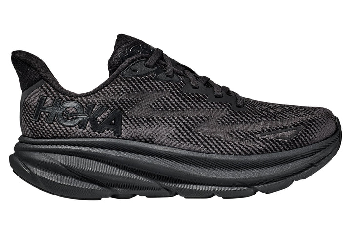 Hoka Clifton 9 D Black/Black Mens #color_black