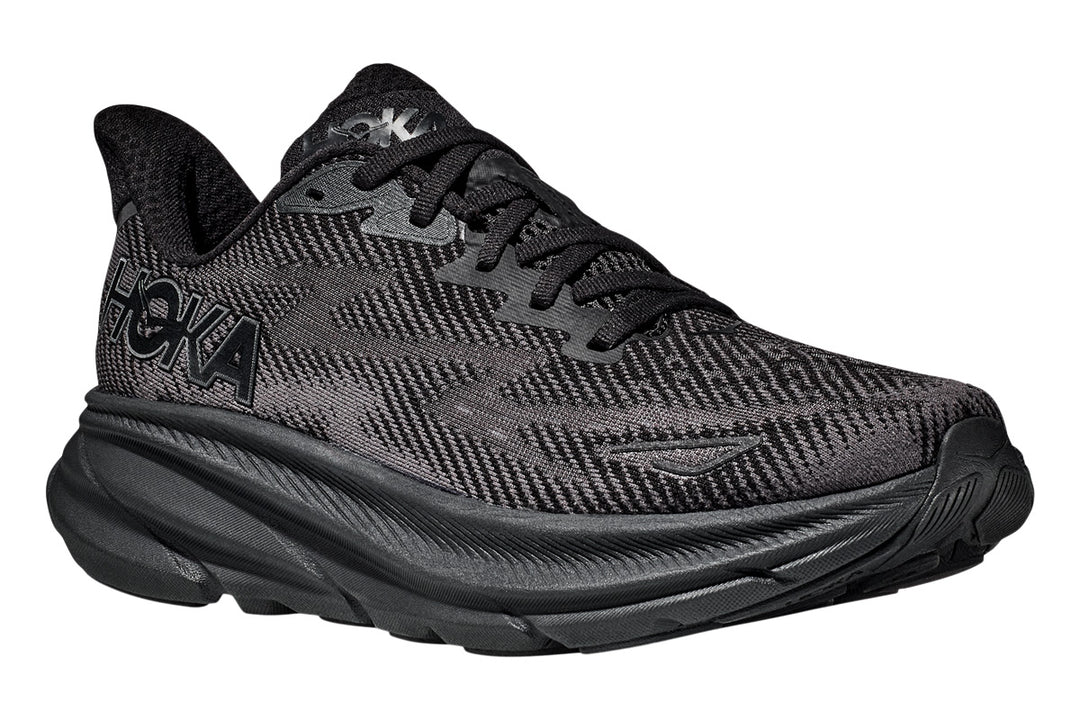 Hoka Clifton 9 D Black/Black Mens #color_black