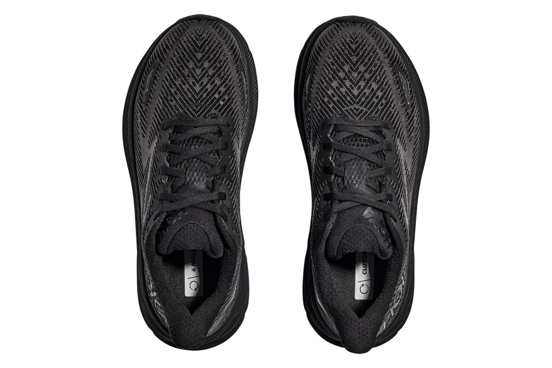 Hoka Clifton 9 B Black/Black Womens #color_black