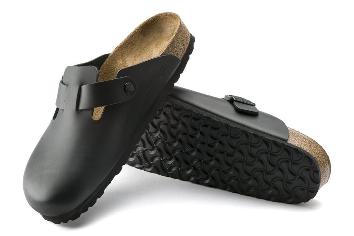 Birkenstock boston black online smooth leather