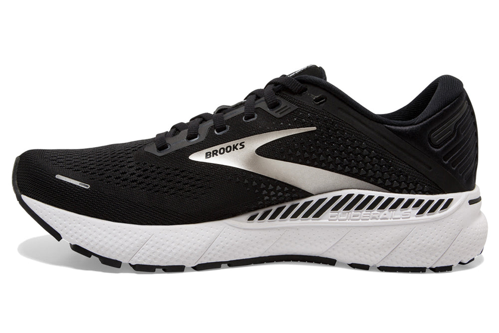 Brooks Adrenaline GTS 22 D Black/White Black Mens #color_black-multi-whites