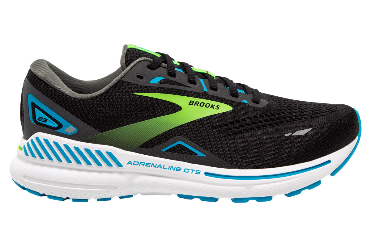 Brooks Adrenaline GTS 23 4E Black/Hawaiian Ocean/Green Mens – FootMotion