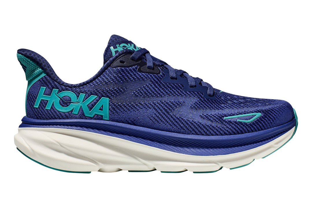 Hoka Clifton 9 B Bellwether Blue / Evening Sky Womens #color_blue-multi-blues