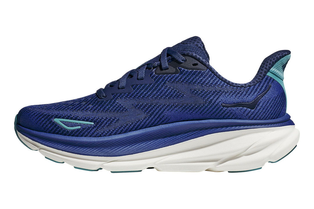 Hoka Clifton 9 B Bellwether Blue / Evening Sky Womens #color_blue-multi-blues