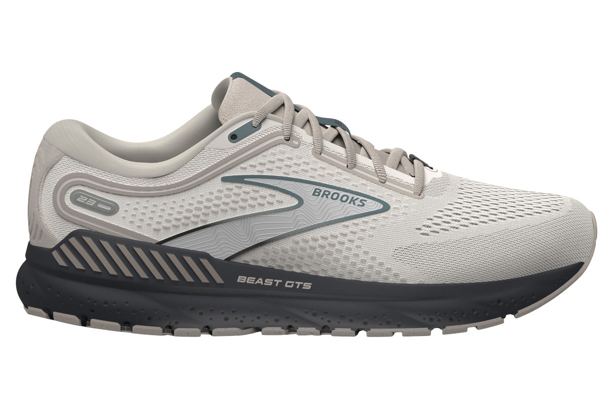 Brooks Beast GTS 23 2E Chateau Grey White Blue Mens