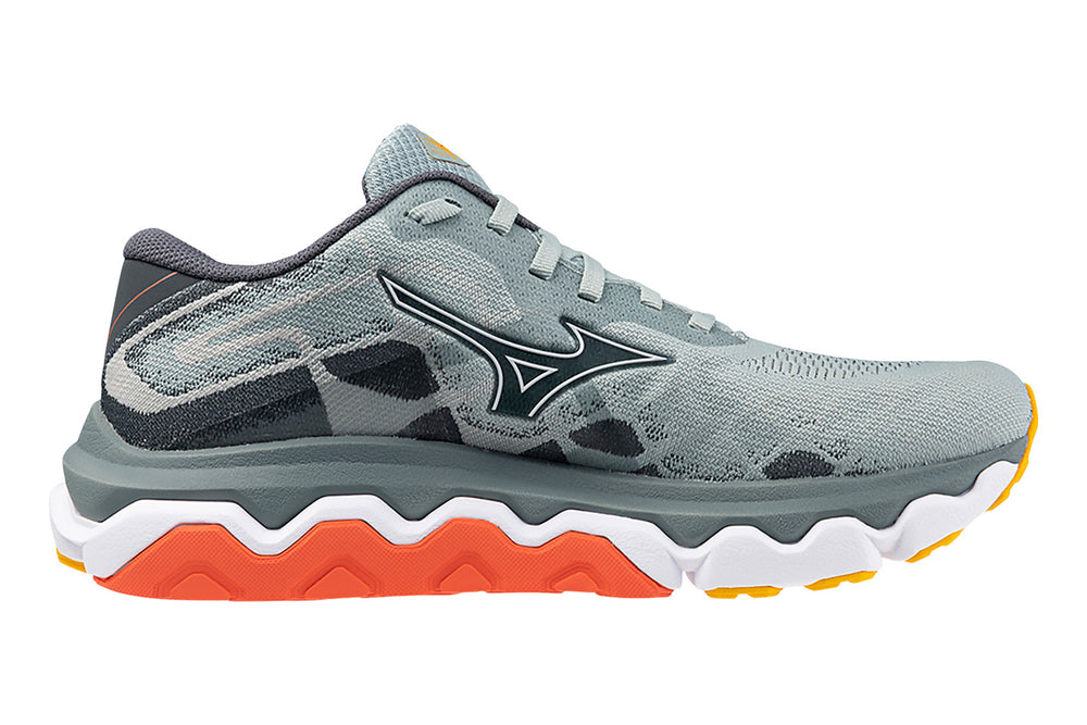 Mizuno Wave Horizon 7 B Grey Mist/White/Hot Coral Womens #color_grey-multi-pinks-purples