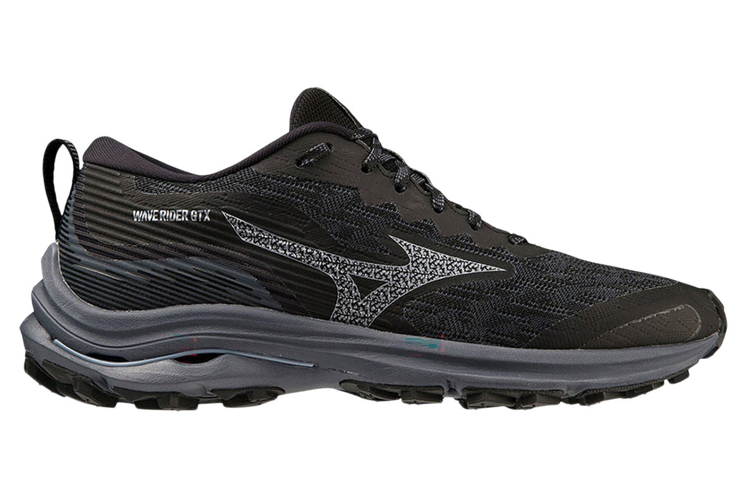 Mizuno Wave Rider GTX 2E Black/Ombre Blue/Glacial Ridge Mens #color_black-multi-blues